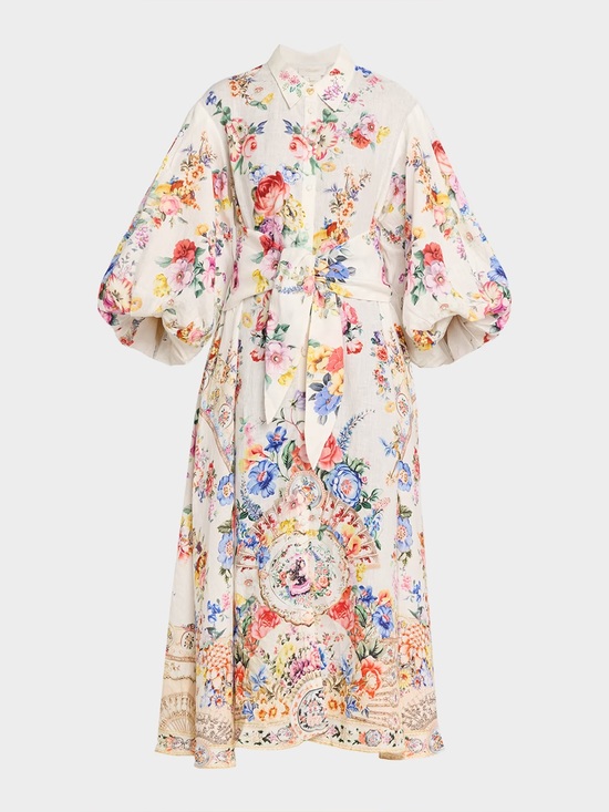 Camilla Dresses & Skirts - NWT Camilla Waist Tie Shirt Dress With Bubble Sleeve
Sz L